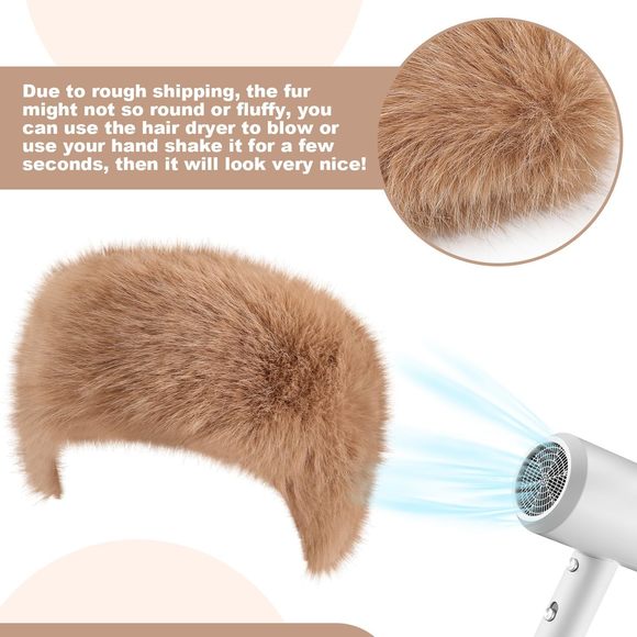 Faux Fur Headband Elastic Thick Earmuffs Women Winter Headwrap Earwarmer😏 - Picture 7 of 7